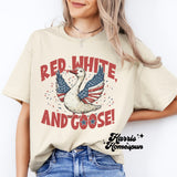 Red White and Goose Completed Top