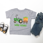 Green Tractor Carrots DTF Print with name option