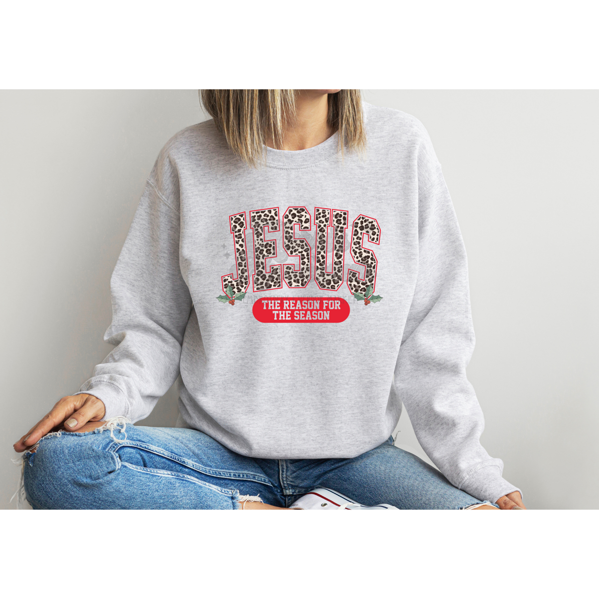 Leopard Jesus is the Reason for the Season DTF Print Harris Homespun Leopard Jesus is the Reason for the Season DTF Print Harris Homespun