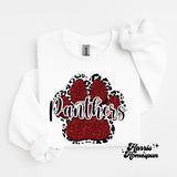 Faux Glitter Paw Panthers Completed Top
