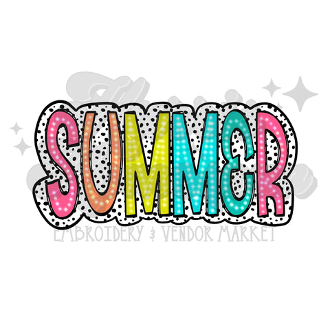 Summer Colorful with Dots DTF Print