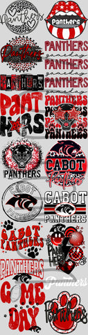 Pre-Made Cabot Panthers Gang Sheet