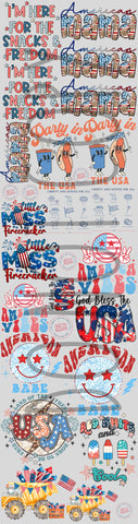 Pre-Made Patriotic Gang Sheet