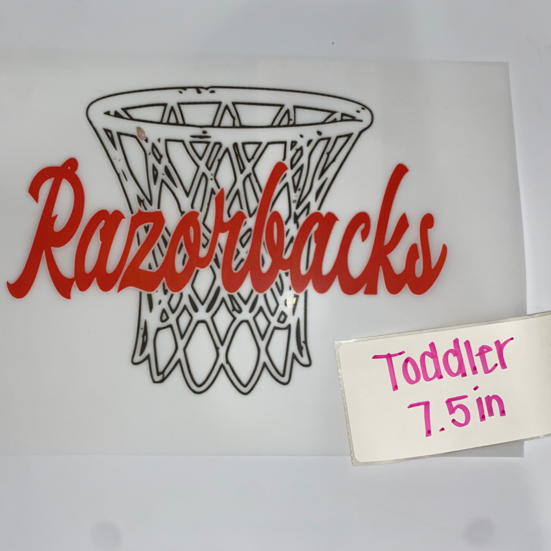 Toddler Razorback Basketball DTF Print Harris Homespun