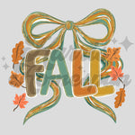 Fall with Bow DTF Print