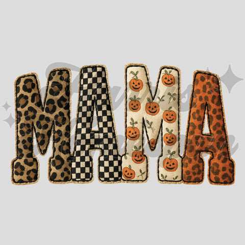 Faux Puff MAMA Fall DTF Print