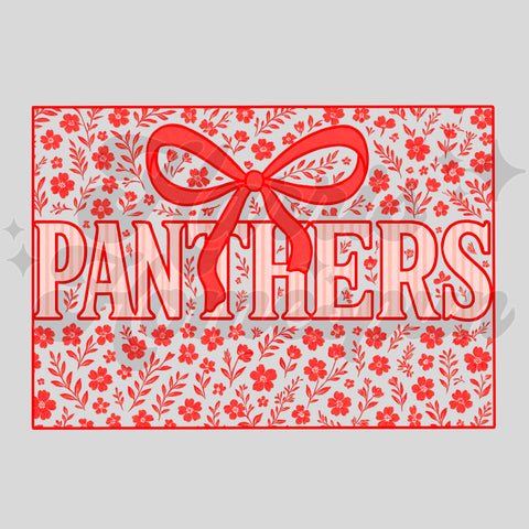 Floral Frame Panthers DTF Print