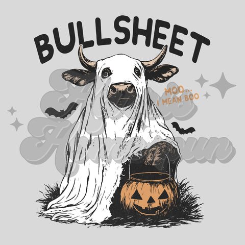 Bullsheet Ghost Cow DTF Print