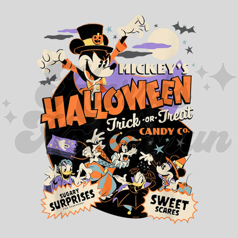 Halloween Friends Vintage DTF Print