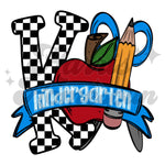 Kindergarten Checkered K DTF Print