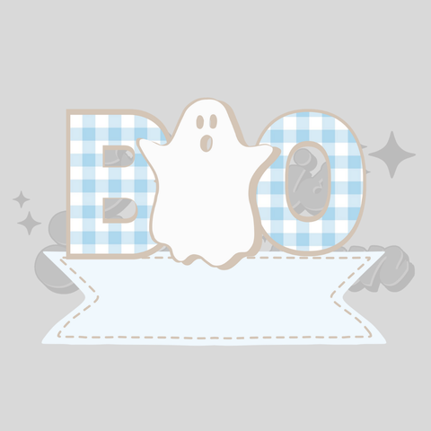 Boo Blue Ghost DTF Print with name option