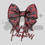 Panthers Paw Print Bow DTF Print