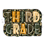 Camo Third Grade DTF Print