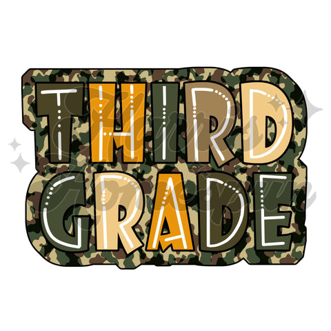 Camo Third Grade DTF Print