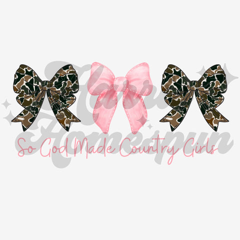 So God Made Country Girls DTF Print