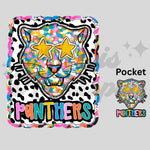 Colorful Panthers Dot Frame DTF Print (front and back)