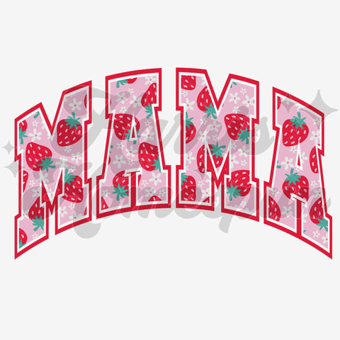 MAMA Strawberry DTF Print