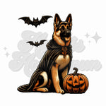 Dracula German Shepherd DTF Print