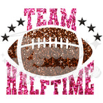 Pink Team Halftime Faux Glitter DTF Print