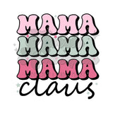 Mama Clause Pink and Green DTF Print