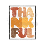 Fall Colors Thankful in Box Letters DTF Print