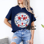 Patriotic Bows Smiley Face Completed Top