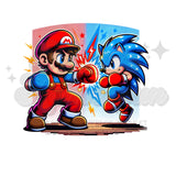 Mario and Sonic DTF Print