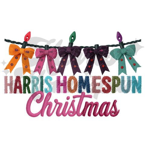 Harris Homespun Christmas DTF Print