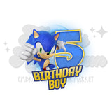 Sonic 5th Birthday Boy DTF Print