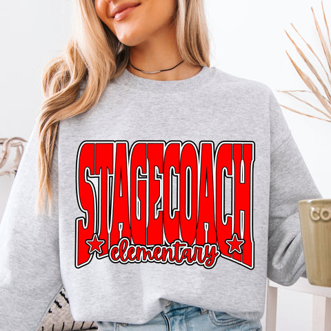 Red Stagecoach Elementary Spirit Shop Top