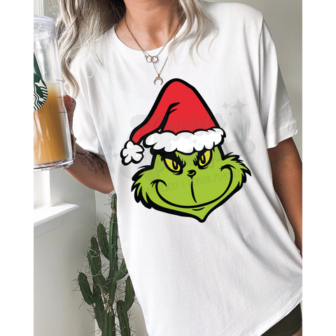 Grinch Face Mean One DTF Print