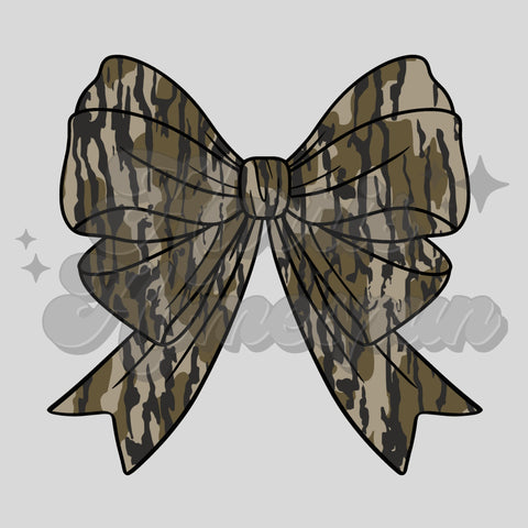 Bottomland Camo Bow DTF Print