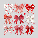 Valentine Bows DTF Print