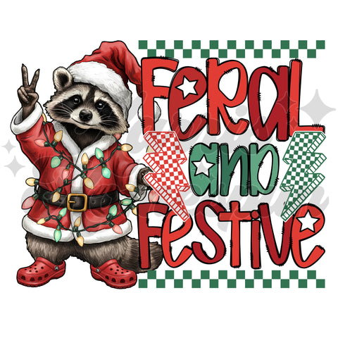 Feral and Festive DTF Print