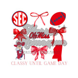 Ole Miss Bows DTF Print