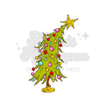 Grinch Christmas Tree DTF Print