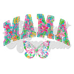 Floral Butterfly Mama DTF Print