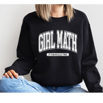 Girl Math DTF Print with different color options