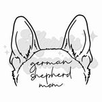 German Shepherd Mom Outline DTF Print