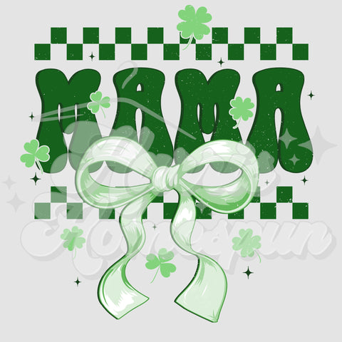 Green St Patty MAMA DTF Print