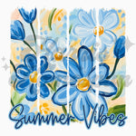 Yellow & Blue Summer Vibes DTF Print