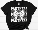 Panthers White Bow Southside Spirit Shop Top