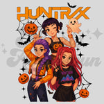 Character Girl Band Halloween Orange DTF Print