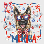 Patriotic German Puppy DTF Print