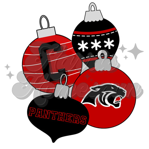 Panthers Christmas Ornaments DTF Print