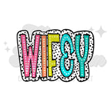 Wifey Colorful Dots DTF Print