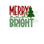 Boy Version Merry and Bright Red and Green DTF Print