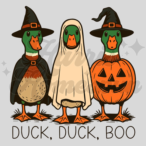 Duck Duck Boo Halloween DTF Print