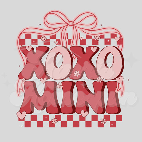 XOXO MINI Bow DTF Print