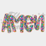 Floral AMEN DTF Print